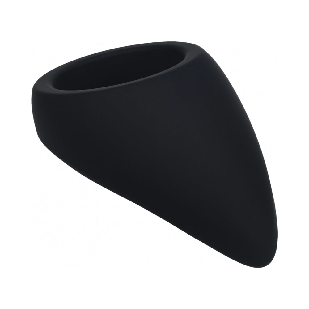 LEVELZ TEARDROP SILICONE COCK RING BLACK