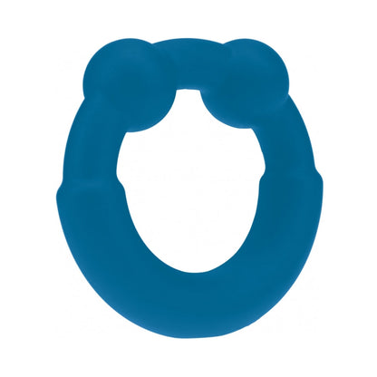 LEVELZ METAL & SILICONE COCK RING TEAL