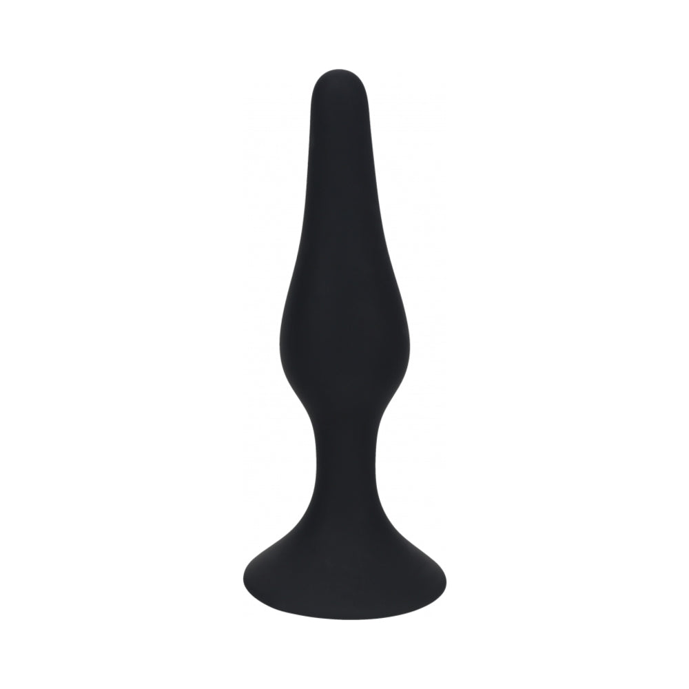 LEVELZ SLIM SILICONE ANAL PLUG MEDIUM BLACK