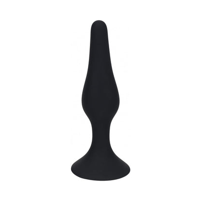 LEVELZ SLIM SILICONE ANAL PLUG MEDIUM BLACK