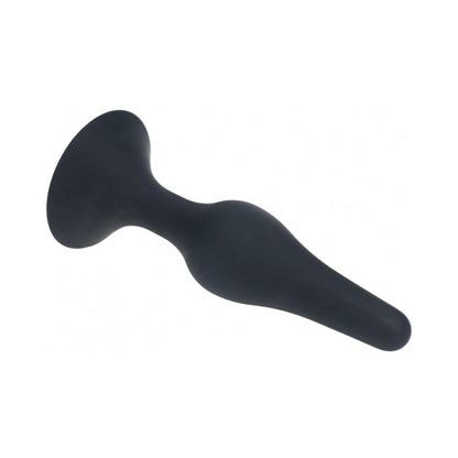 LEVELZ SLIM SILICONE ANAL PLUG MEDIUM BLACK