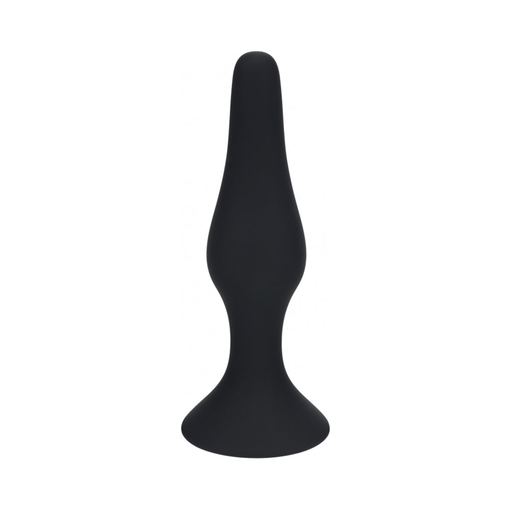 LEVELZ SLIM SILICONE ANAL PLUG LARGE BLACK
