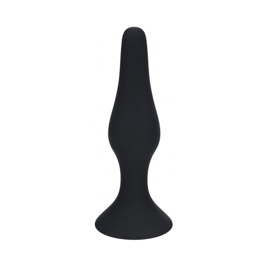 LEVELZ SLIM SILICONE ANAL PLUG LARGE BLACK