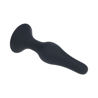 SHOTS - LEVELZ SLIM SILICONE ANAL PLUG LARGE BLACK