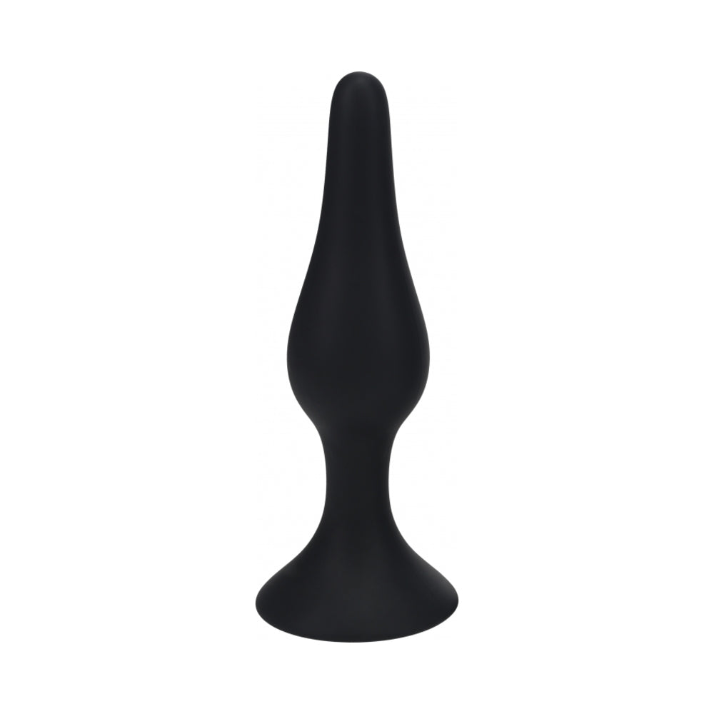 LEVELZ SLIM SILICONE ANAL PLUG XLARGE BLACK