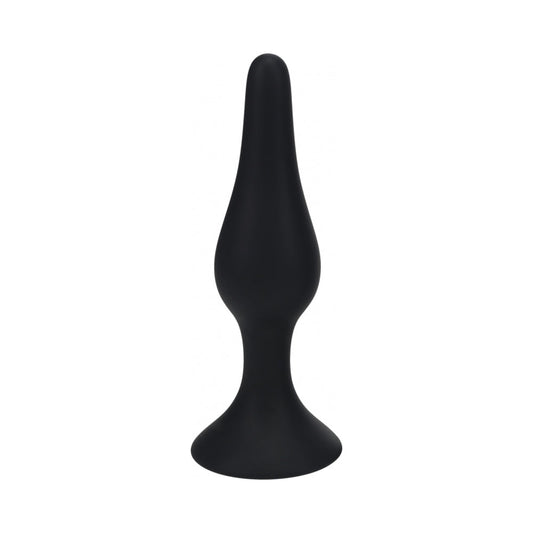 LEVELZ SLIM SILICONE ANAL PLUG XLARGE BLACK
