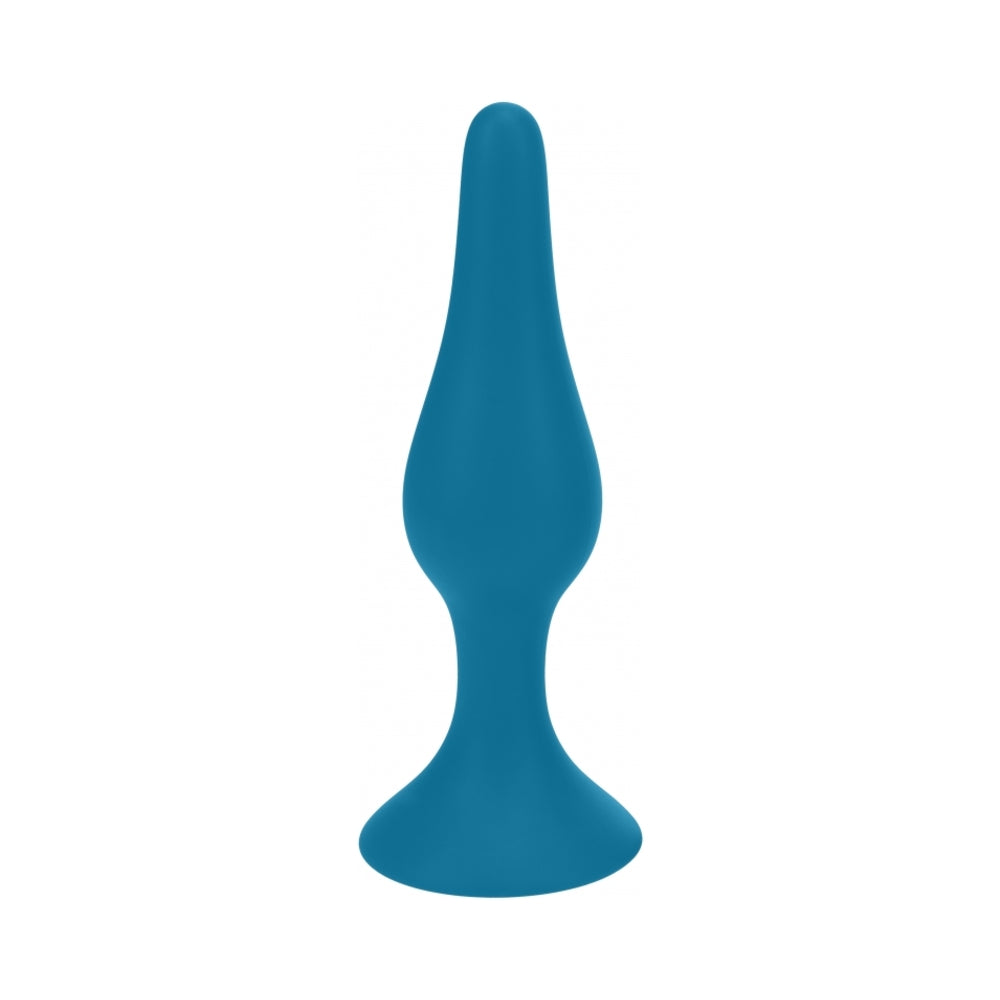 SHOTS - LEVELZ SLIM SILICONE ANAL PLUG XLARGE TEAL