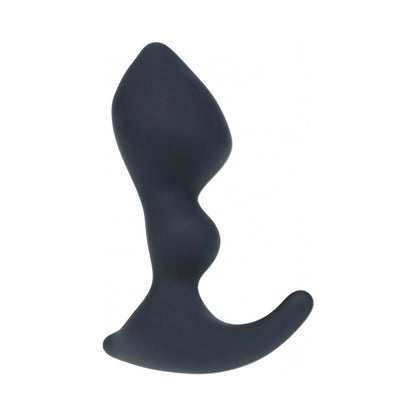 LEVELZ DOUBLE RIPPLE SILICONE PROSTATE MASSAGER BLACK