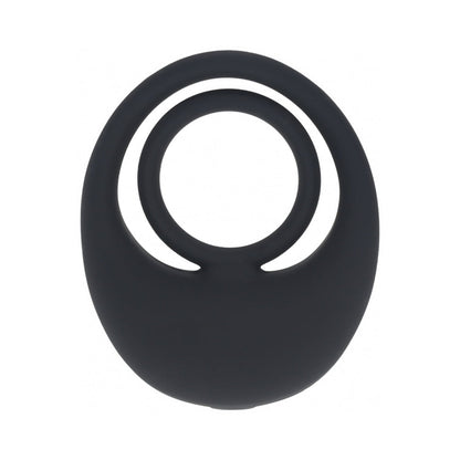 LEVELZ VIBRATING LIQUID SILICONE COCK & BALL RING BLACK