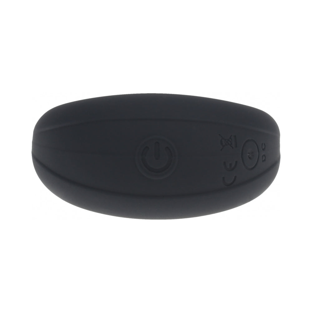 LEVELZ VIBRATING LIQUID SILICONE COCK & BALL RING BLACK