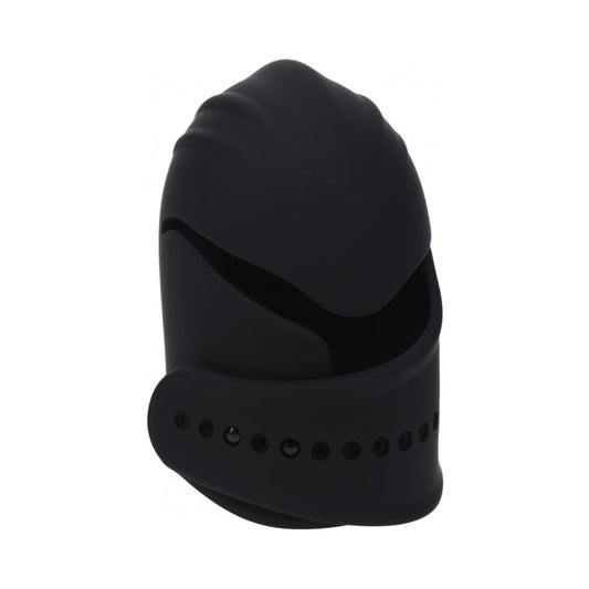 LEVELZ ADJUSTABLE VIBRATING SILICONE PENIS HEAD STIMULATOR BLACK
