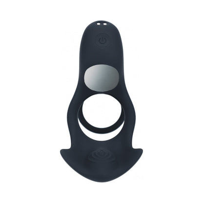SHOTS - LEVELZ TRIPLE MOTOR VIBRATING SILICONE COCK RING BLACK