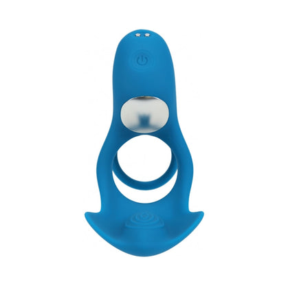 LEVELZ TRIPLE MOTOR VIBRATING SILICONE COCK RING TEAL