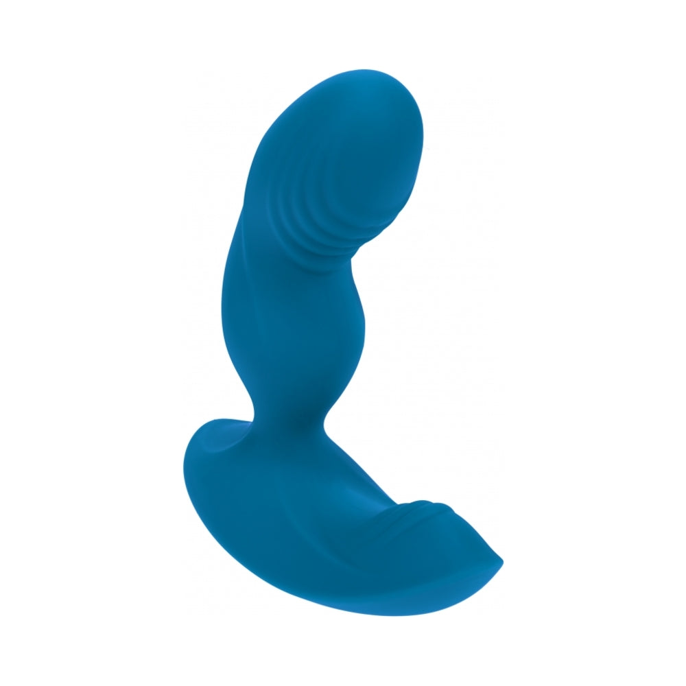 LEVELZ RIPPLE VIBRATING SILICONE PROSTATE STIMULATOR TEAL