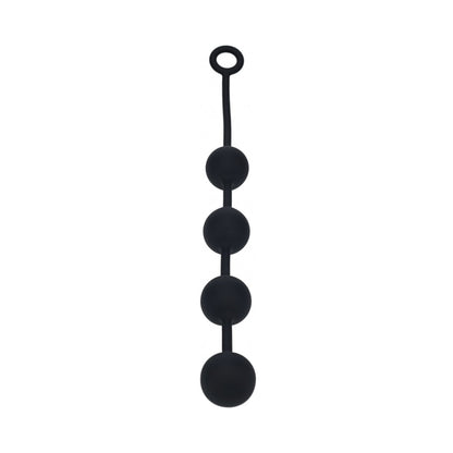 LEVELZ ROUND SILICONE ANAL BALLS XLARGE 50 MM BLACK