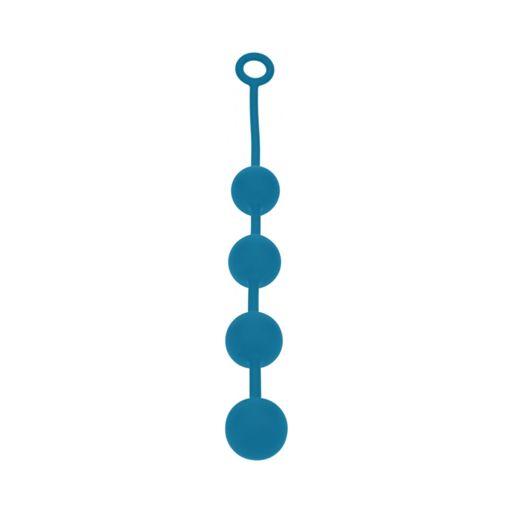 SHOTS - LEVELZ ROUND SILICONE ANAL BALLS XLARGE 50 MM TEAL