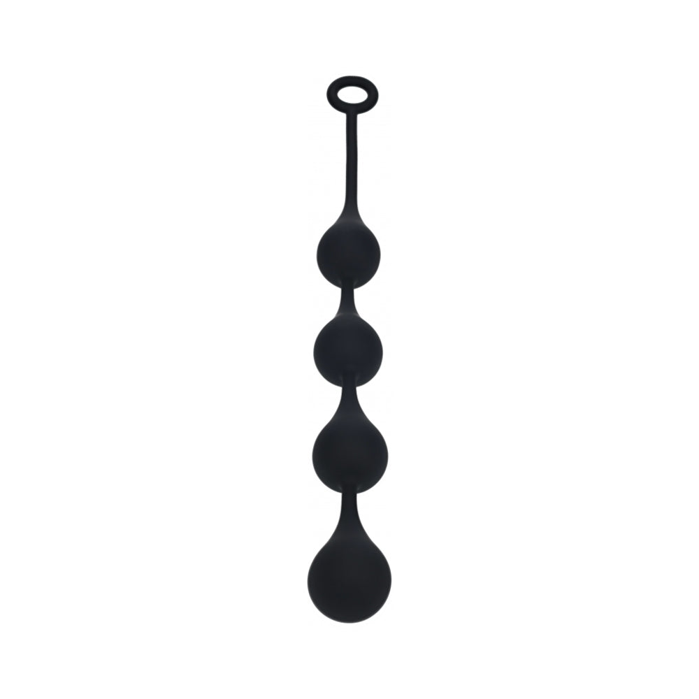 LEVELZ WATERDROP SILICONE ANAL BALLS LARGE 40 MM BLACK