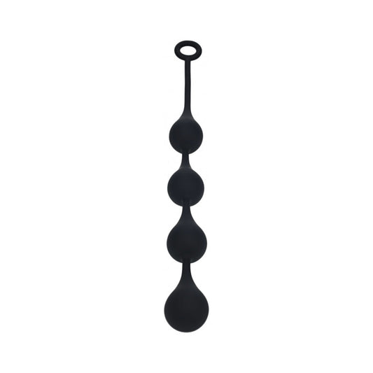 LEVELZ WATERDROP SILICONE ANAL BALLS LARGE 40 MM BLACK
