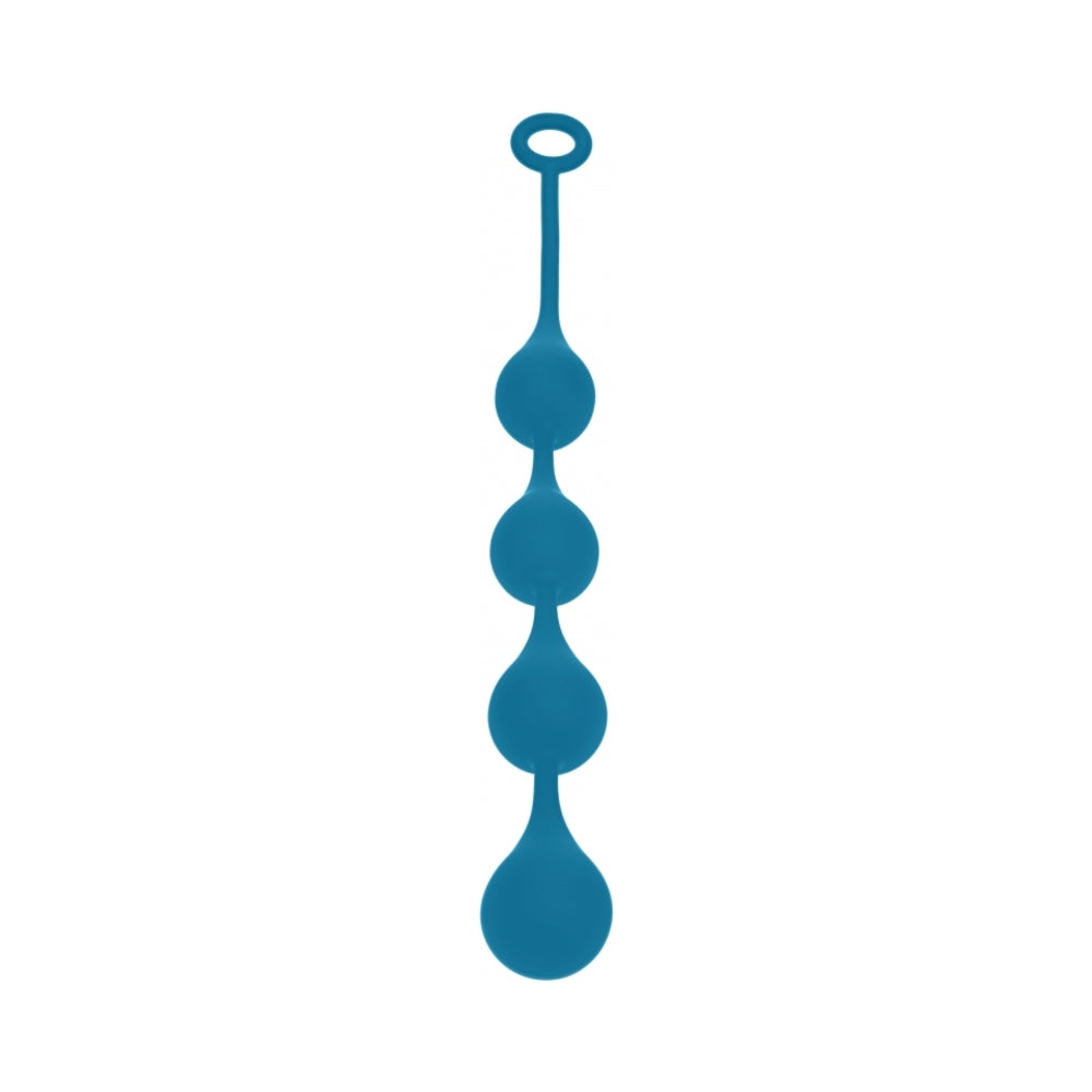SHOTS - LEVELZ WATERDROP SILICONE ANAL BALLS XLARGE 50 MM TEAL