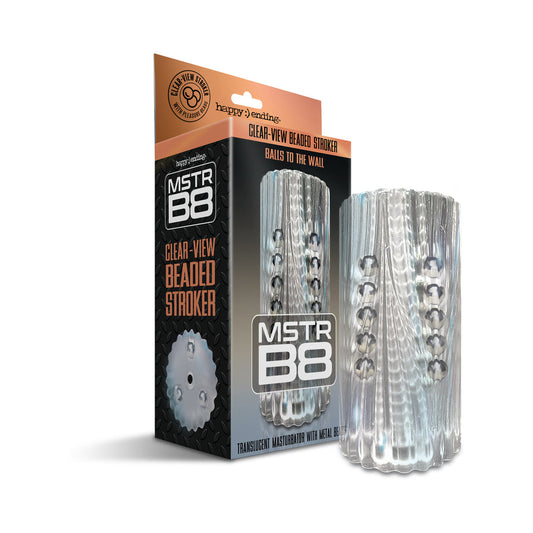 GLOBAL NOVELTIES - MSTR B8 CLEAR-VIEW BEADED STROKER BALLS TO THE WALL