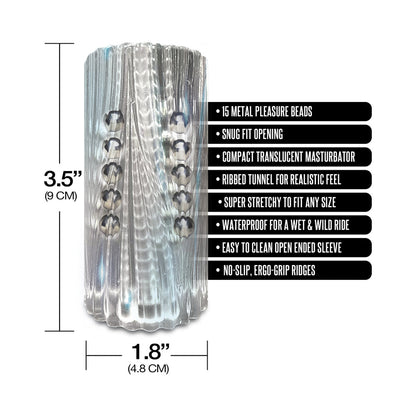 MSTR B8 CLEAR-VIEW BEADED STROKER BALLS TO THE WALL