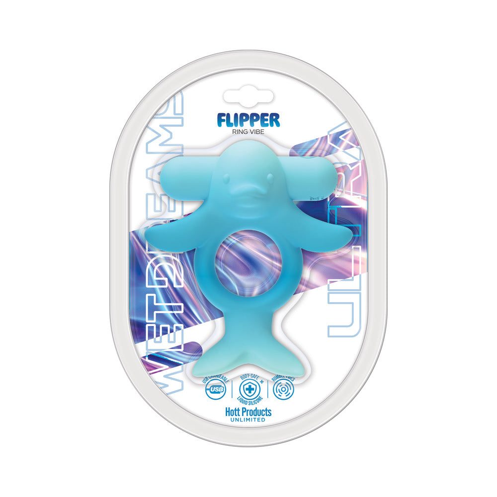 HOTT PRODUCTS - WET DREAMS FLIPPER RING VIBE DOLPHIN COCKRING WITH BULLET