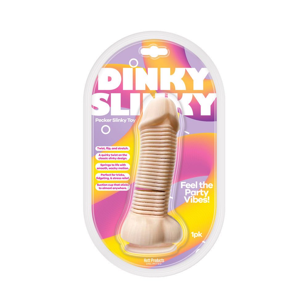 HOTT PRODUCTS - DINKY SLINKY PECKER SPRING TOY WITH SUCTION CUP