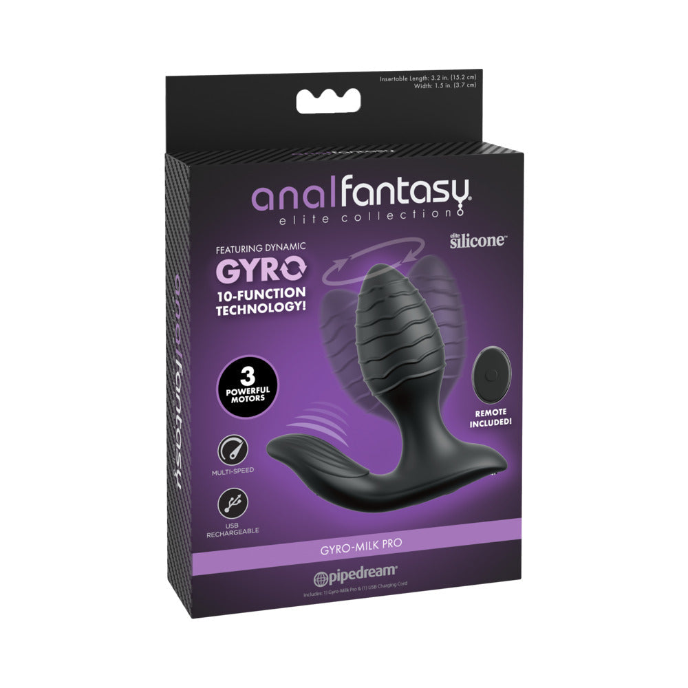 PIPEDREAM - FANTASÍA ANAL ELITE GIRO-LECHE PRO NEGRO