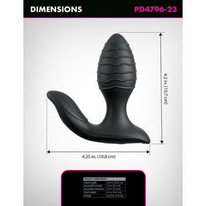 PIPEDREAM - FANTASÍA ANAL ELITE GIRO-LECHE PRO NEGRO