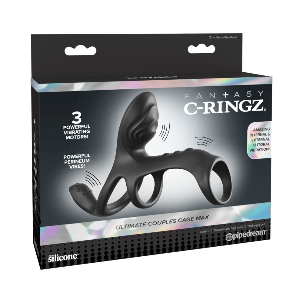 PIPEDREAM - FANTASY C-RINGZ ULTIMATE COUPLES CAGE MAX BLACK