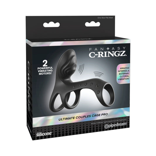 PIPEDREAM - FANTASY C-RINGZ ULTIMATE COUPLES CAGE PRO BLACK