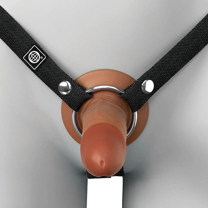 FANTASY X-TENSIONS ELITE SILICONE HOLLOW STRAP-ON DUAL DENSITY 5 IN. BROWN