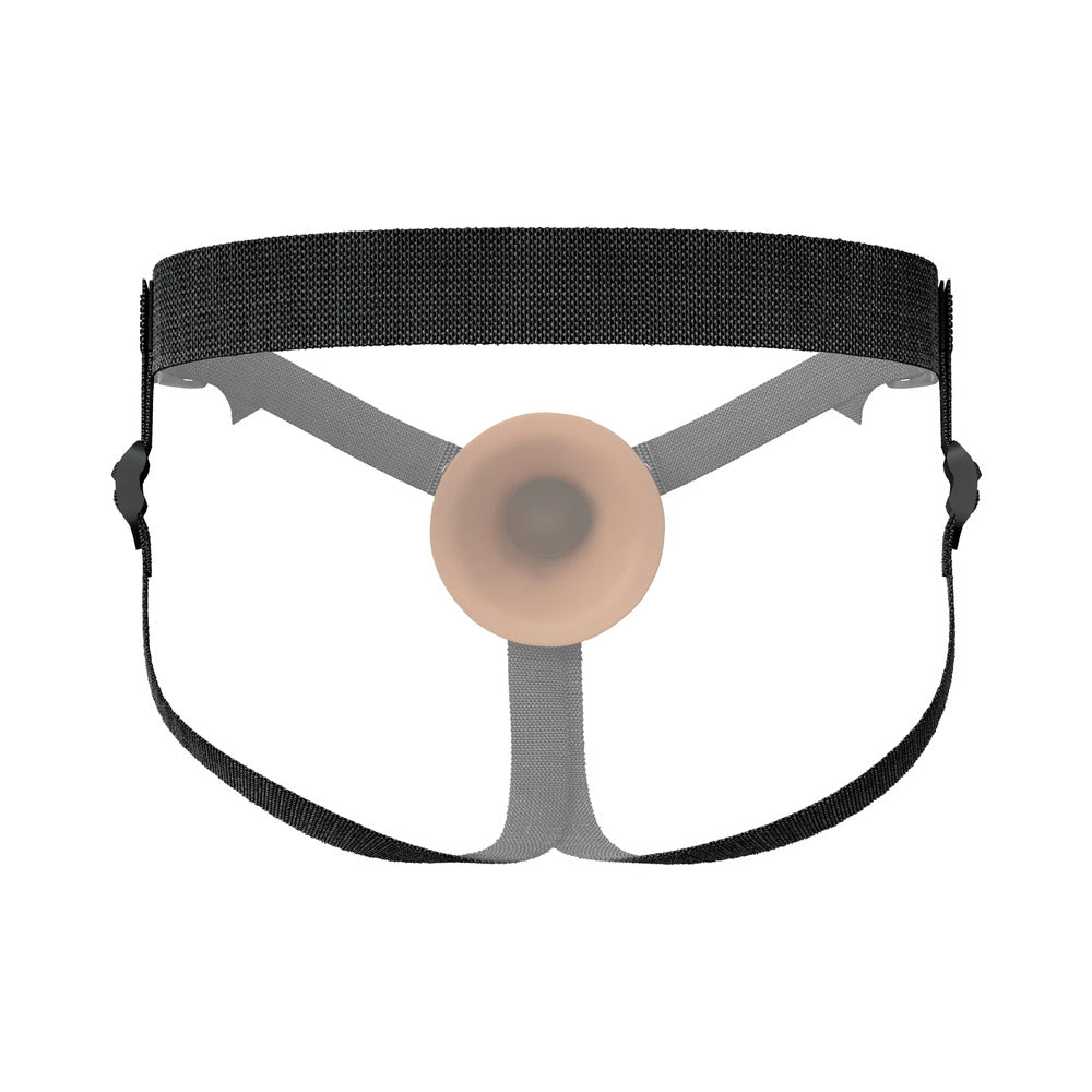 FANTASY X-TENSIONS ELITE SILICONE HOLLOW STRAP-ON DUAL DENSITY 5 IN. BROWN