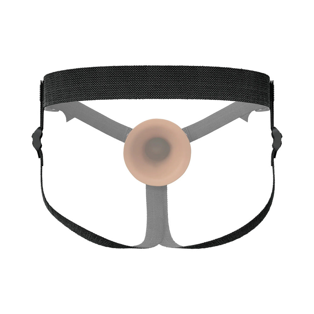 FANTASY X-TENSIONS ELITE SILICONE HOLLOW STRAP-ON DUAL DENSITY 9IN BROWN