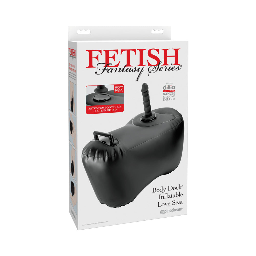 FETISH FANTASY SERIES BODY DOCK INFLATABLE LOVE SEAT BLACK