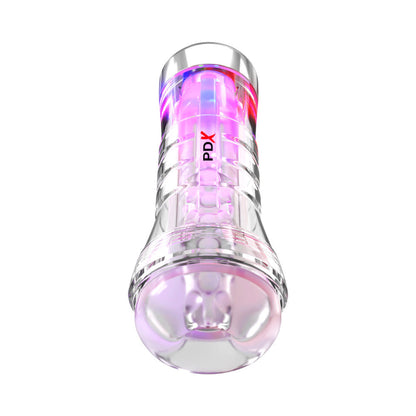 PDX ELITE VIEWTUBE XXL SEE THRU EZ-GRIP LED STROKER CLEAR