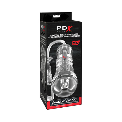 PDX BRANDS - PDX ELITE VIEWTUBE VAC XXL PUMP SEE THRU EZ-GRIP PUMP STROKER CLEAR