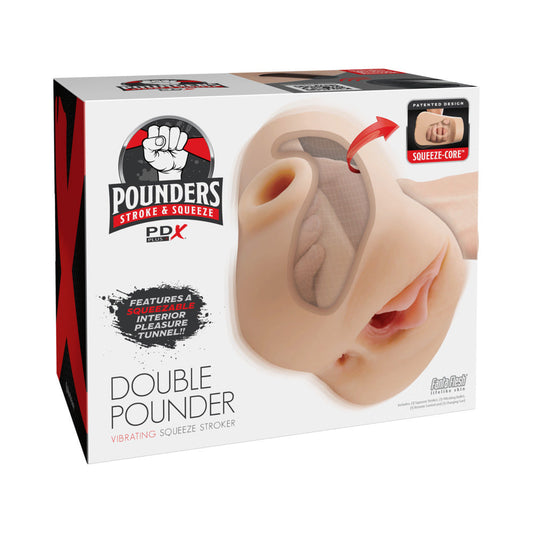PDX BRANDS - PDX PLUS DOBLE POUNDER VIBRADOR DE ESTRANGULACIÓN APRETABLE LIGERO