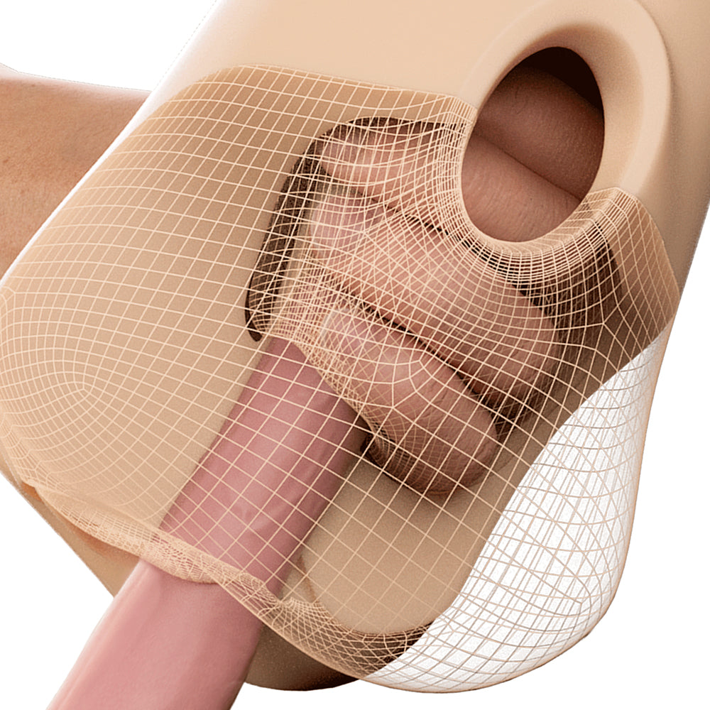 PDX PLUS DOUBLE POUNDER VIBRATING SQUEEZE STROKER LIGHT