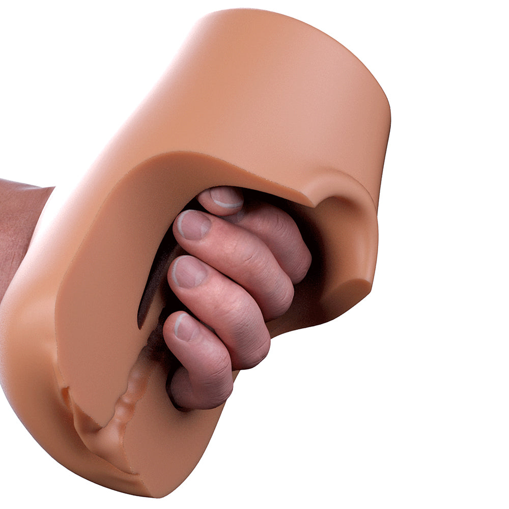 PDX PLUS PUSSY POUNDER SQUEEZE STROKER BROWN