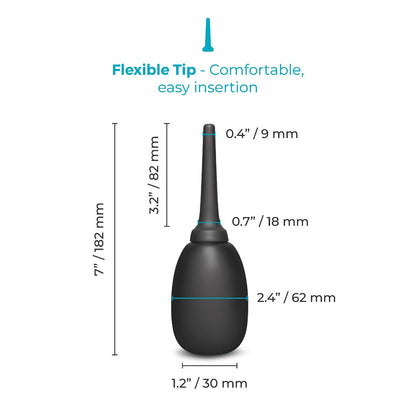 B-VIBE - DUCHA ANAL DE SILICONA FLEXIBLE NEGRA