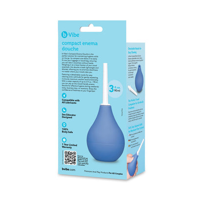 B-VIBE COMPACT ENEMA DOUCHE BLUE