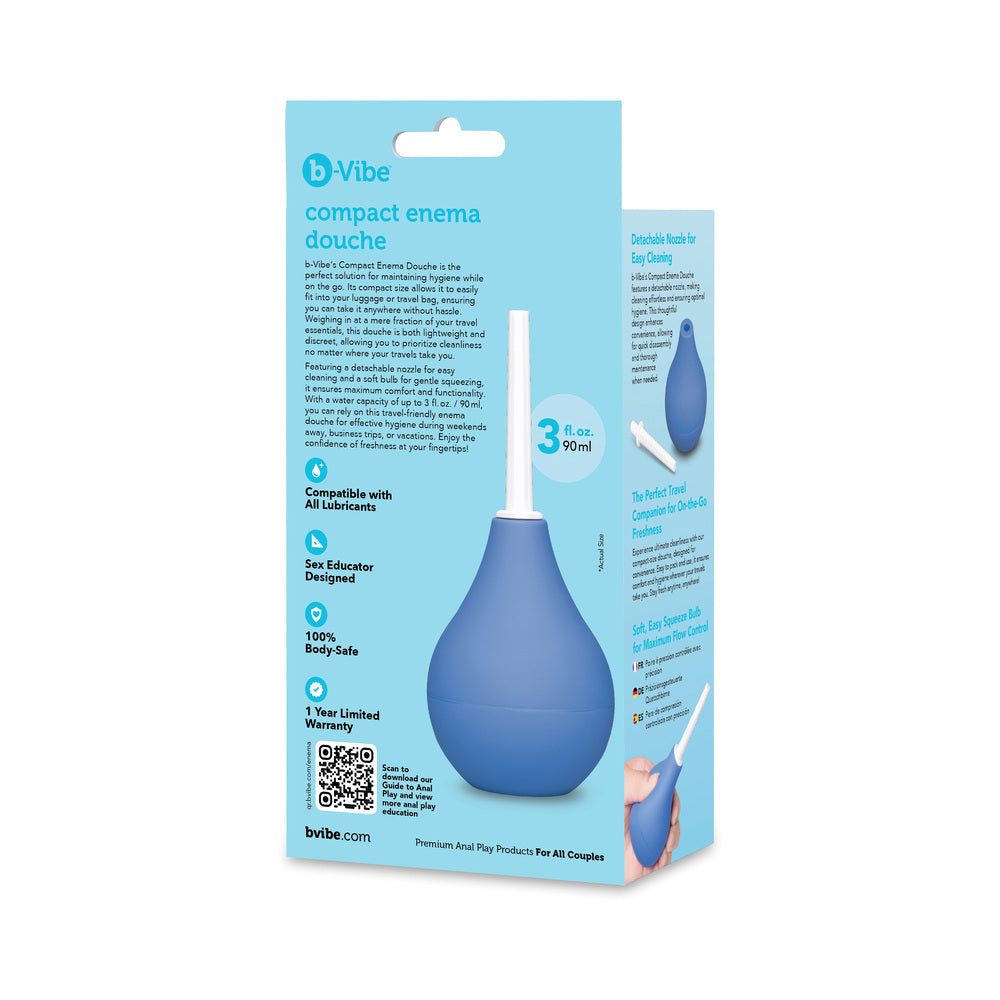 B-VIBE - COMPACT ENEMA DOUCHE BLUE