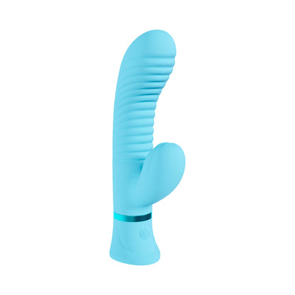 SHOTS - LOVELINE MYSTIQUE RECHARGEABLE SILICONE RIBBED RABBIT VIBRATOR