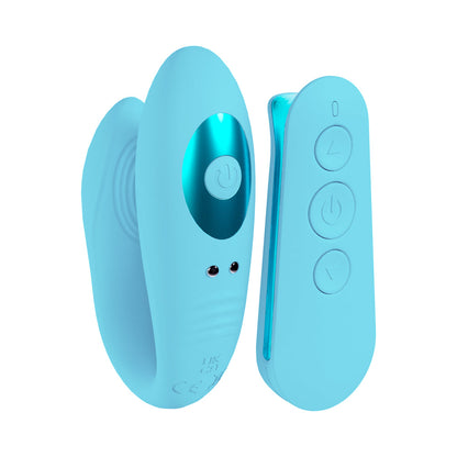 LOVELINE CHARME RECHARGEABLE SILICONE DUAL MOTOR VIBRATOR BLUE