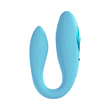 LOVELINE CHARME RECHARGEABLE SILICONE DUAL MOTOR VIBRATOR BLUE