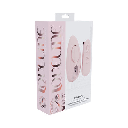 LOVELINE CELESTE RECHARGEABLE SILICONE REMOTE CONTROL PANTY VIBRATOR PINK