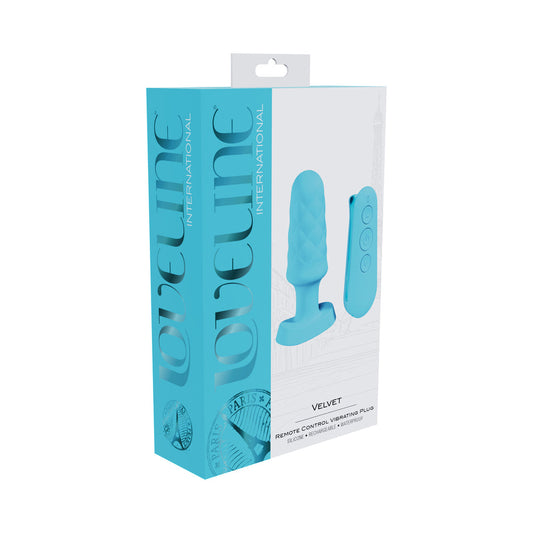 SHOTS - LOVELINE VELVET RECHARGEABLE SILICONE REMOTE CONTROL VIBRATING PLUG