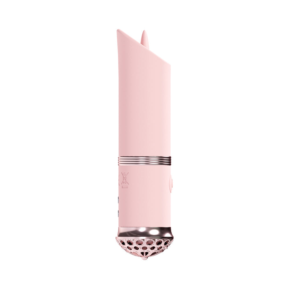 LOVELINE LUXE RECHARGEABLE SILICONE MINI LIPSTICK VIBRATOR PINK