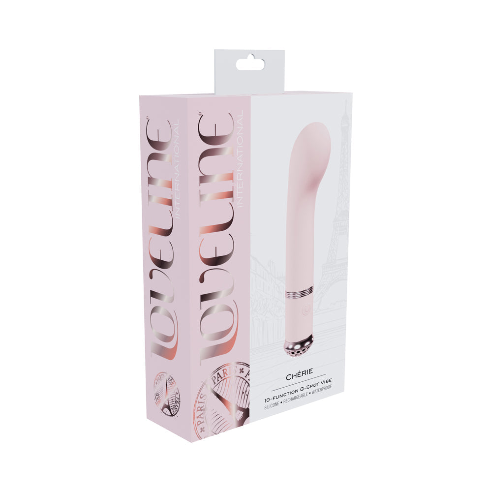 LOVELINE CHERIE RECHARGEABLE SILICONE G-SPOT VIBRATOR PINK